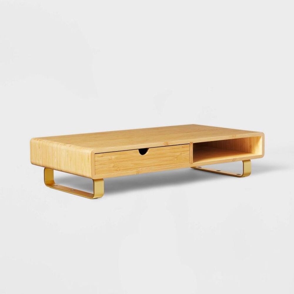 Threshold -  Wood Metal Drawer Modern Brown Desktop O Brown